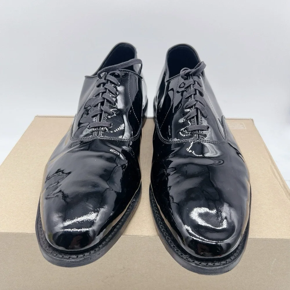 Allen Edmonds Carlyle Men's Dress Oxford Shoes Black Patent Leather US 14 $450